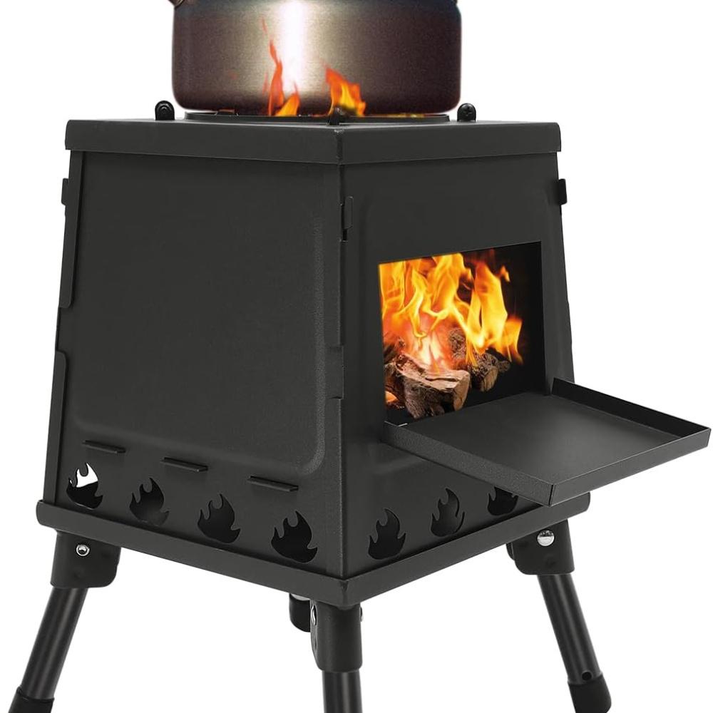 TEMU Tent Stove, Outdoor Stove, Portable Wood Stove For Camping, Outdoor, Tent Heating, Camping, With 16 Vents