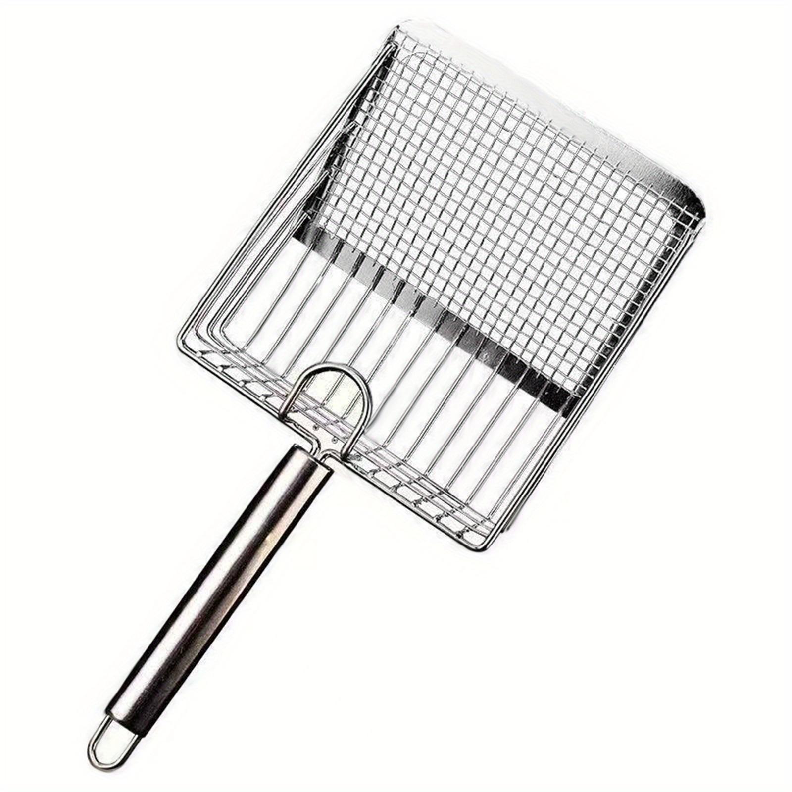 TEMU Cat Litter Shovel, Stainless Steel Hollowed Cat Poop Scooper Lightweight Pet Supplies