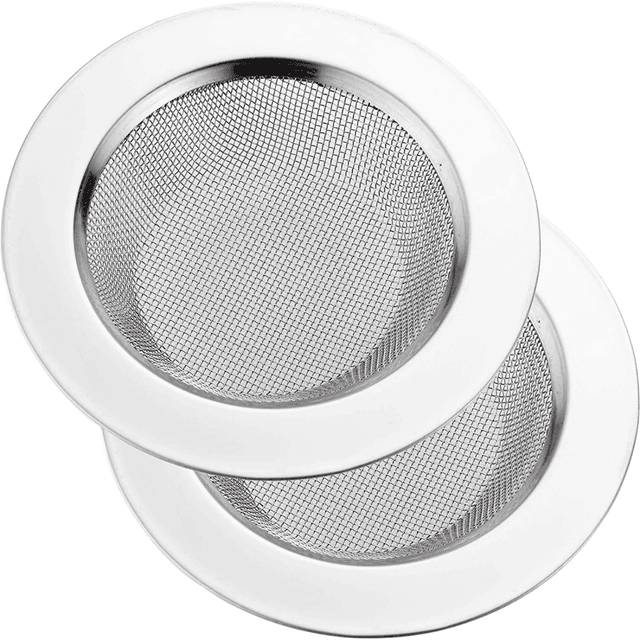 TEMU 2pcs Of Stainless Steel Kitchen Sink Strainers, Kitchen Sink Drainage Filters, Wide Rim Sink Filters, 4.5-inch Diameter Kitchen Sink Faucet, Kitchen Sink Strainer