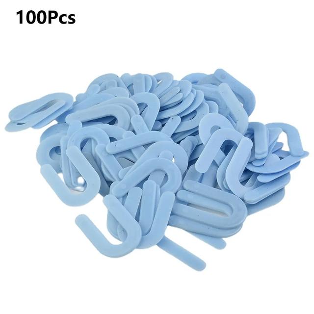 TEMU 100pcs U-shaped Horseshoe Shims Tile Spacers Pp Level Wedges Positioning Clips Plastic Tile Spacer For Window U-shaped Plastic Gasket Horseshoe Gasket Plastic Expansion Plug Clip