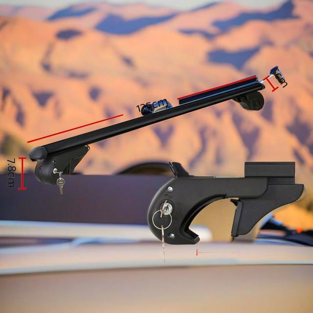 TEMU Adjustable Aluminum Car Roof Rack , 42.1" Fit With Clamp Mounting Brackets - Black, Durable & For Secure Cargo Storage, Car Roof Storage