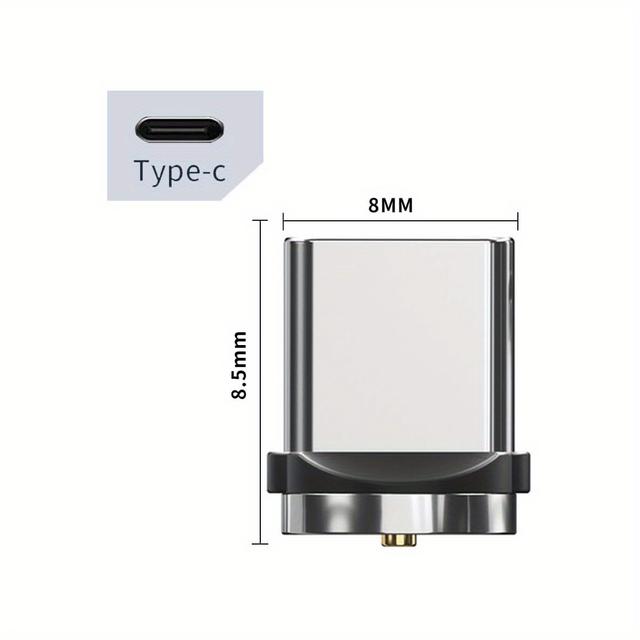 TEMU 磁気充電ケーブル端子 [5個セット] 2.4A Type C 防塵プラグ 磁気ヘッド