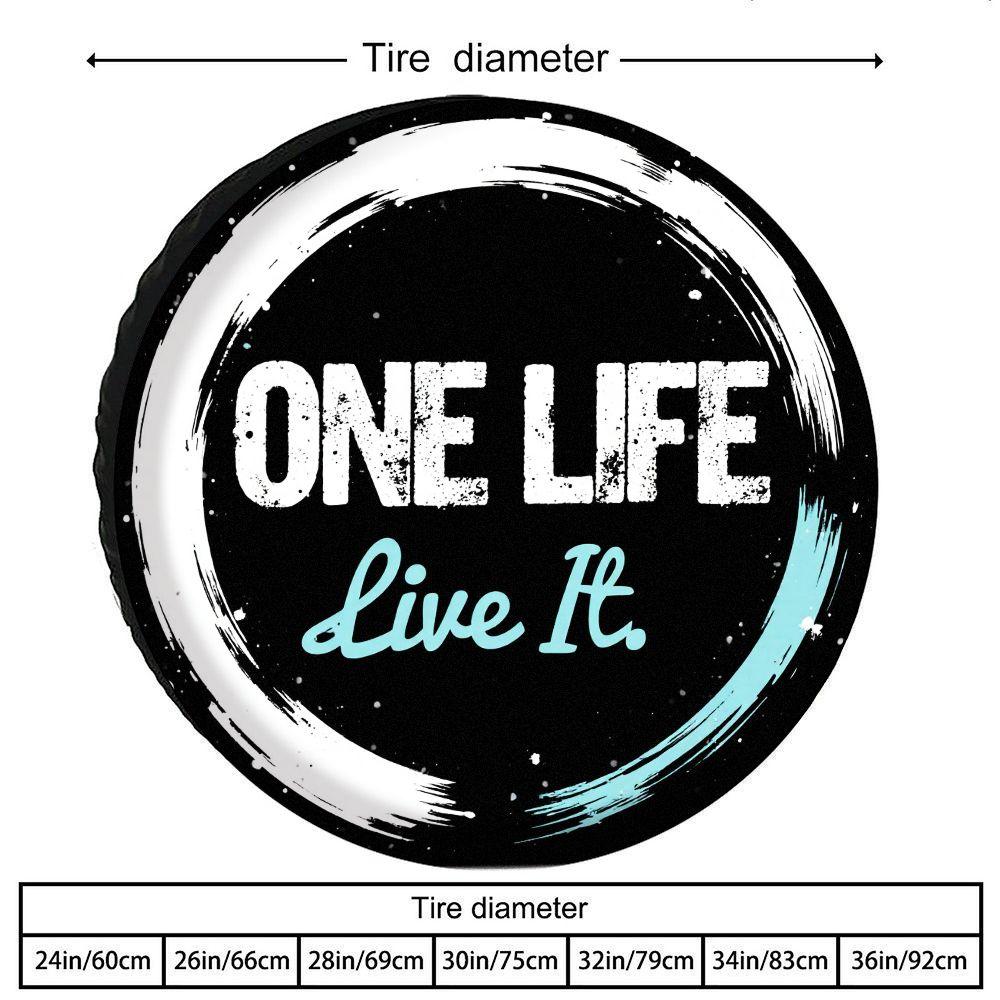 TEMU Creative Pattern Tire Cover, Polyester Fiber Spare Tire Cover, Decorative Tire Protector, Fits Rvs, Suvs, Trucks, Design, Resists Slipping Off