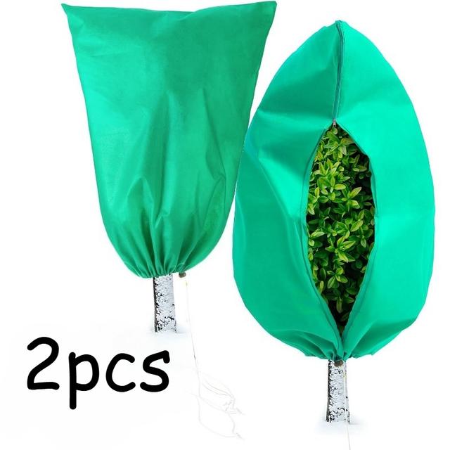 TEMU 2 Plant Protection Covers, Large Size Cloth Blankets, With Zipper Straps, Reusable Tree Covers, Shrub Covers, Suitable For Outdoor Plants And Potted Fruit Trees In Winter