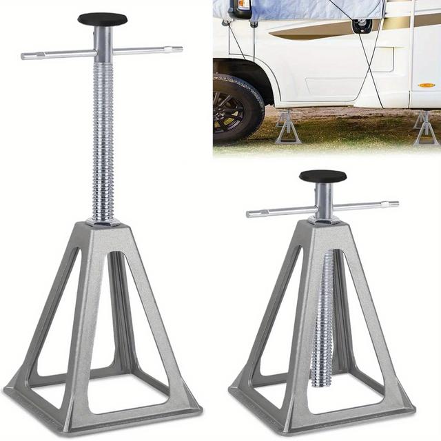 TEMU Schwerlast-Verstellbare Achsstütze – Tragbarer Fahrzeugstabilisator mit 1-Tonnen Tragfähigkeit (1T), Robuster Metallrahmen geeignet für Wohnwagen, Anhänger, Wohnmobile – Fahrzeugachse