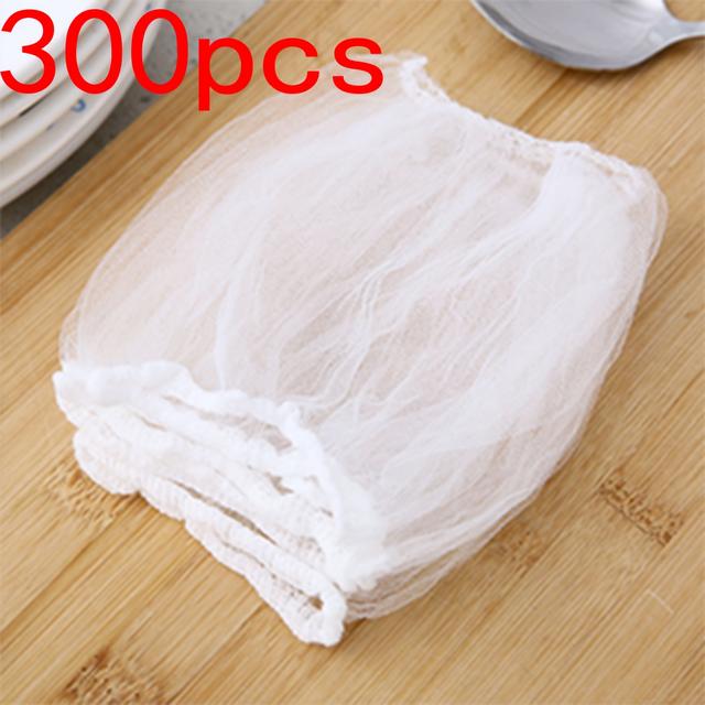 TEMU 300 Disposable Sink Filter Bags - White Mesh Filters That Cleaning Easy, Food And Impurities, Ensuring Perfect Drainage, Functional Kitchen Tools, And Efficient Filtering Materials