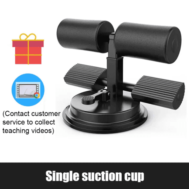 TEMU Upgraded Double Suction Sit Up Bar For Home Gym - Sturdy Exercise Equipment With Dual-suction Cups, For Safe & Effective Sit-ups, Push-ups, Core Workouts - Black