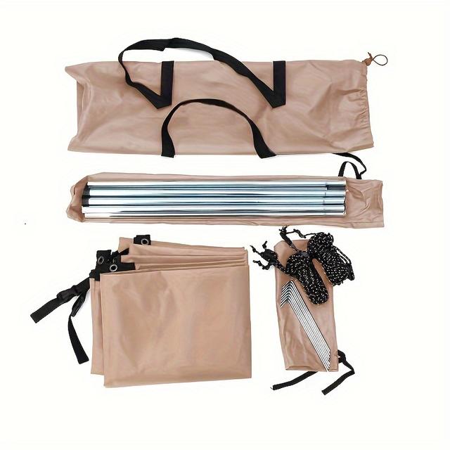 TEMU A Set Of Outdoor Camping Tents With A Side Awning For Suvs In 4 Colors, Sun Protection, Wind Resistance, And As An Easter Gift.