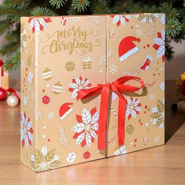 TEMU 24-door Christmas Advent Calendar Box - Empty Makeup Box For Lipstick, Mini Gifts, Countdown To Christmas, Holiday Favor
