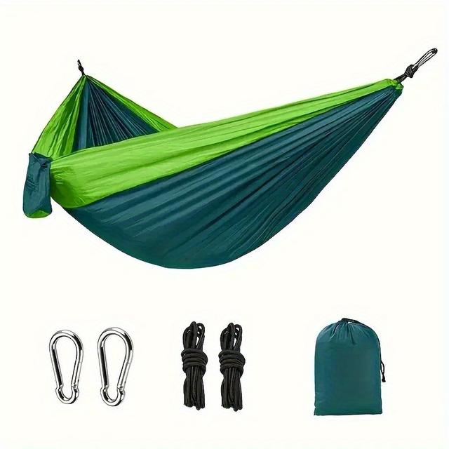 TEMU Ultra-Leichte Reisehängematte | 300 kg Tragkraft, Atmungsaktiv, Schnelltrocknend | 2 x Premium Karabinerhaken, 2 x Nylonriemen | Outdoor Indoor Garten