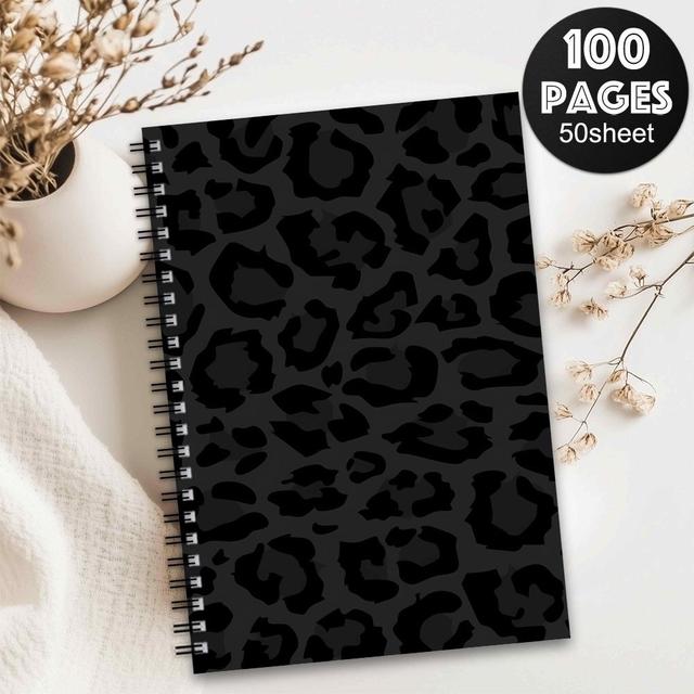 TEMU Retro Leopard Notebook Journal, Writing Diary, Office Supplies Workbook, Leopard Pattern Gift Notebook, Work Record Book, Personal Organizer,