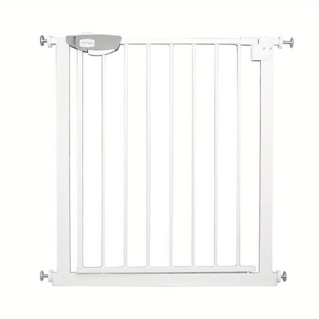 TEMU Türschutzgitter für Kinder, Treppenschutzgitter N Stop Sicherheitsgitter ohne Bohren mit Metallgitter, Weiß