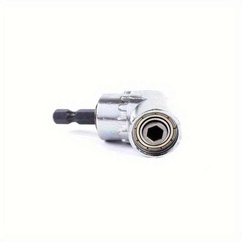 TEMU 1pc Of Right-angle Drill Attachment, Featuring A Steel Hexagonal Shank Head, Suitable For Fishing Tackle, And Serving As -degree Demolding Turning Screwdriver Tool