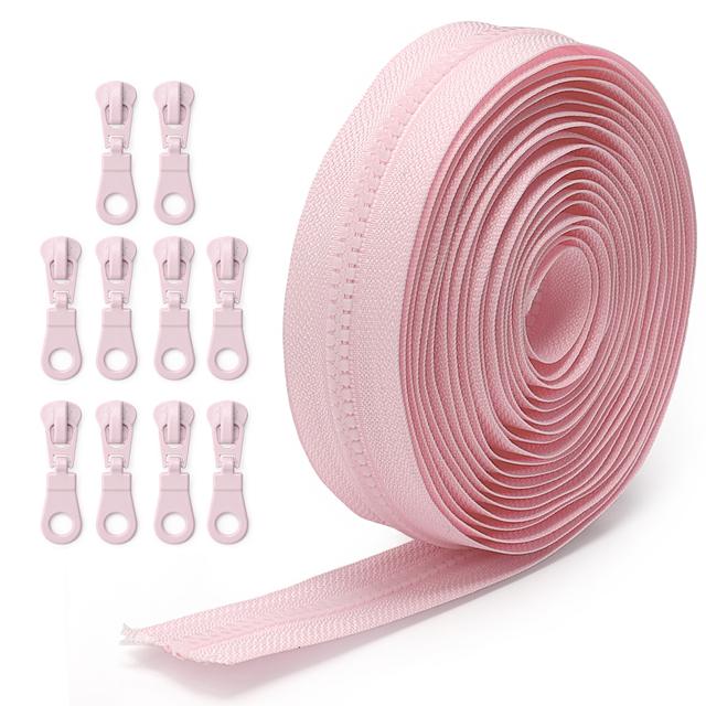 TEMU Un conjunto de cremalleras de tamaño 5, 10 tiradores de cremallera de resina, adecuado para costura y reemplazos de cremalleras DIY.