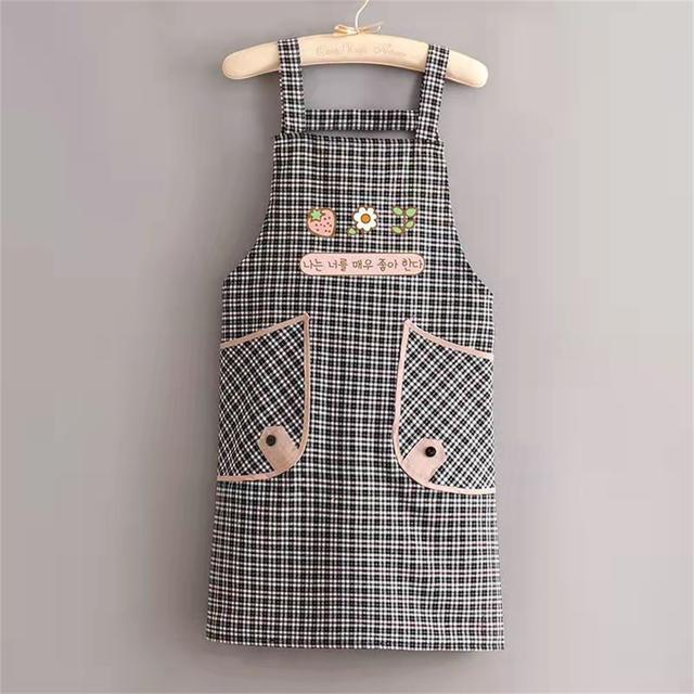 TEMU ชุดผ้ากันเปื้อนครัวสไตล์โมเดิร์น | ผ้าฝ้ายเนื้อนุ่มแขนกุด, ผ้ากันเปื้อนเอวแบบมีกระเป๋าคู่, ชุดทำงานกันกระแทกระบายอากาศได้ดี, ดีไซน์ทันสมัย, ชุดทำอาหารและอบขนม, ของขวัญสุดปังสำหรับผู้หญิง