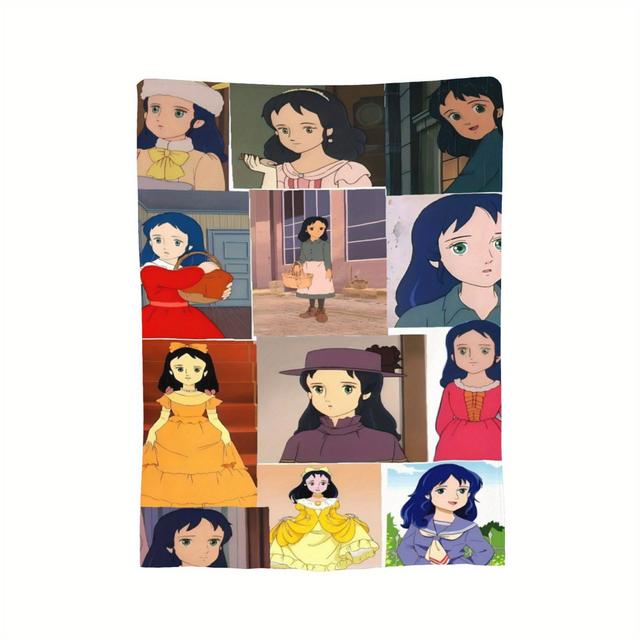 TEMU بطانية فلانيل فائقة النعومة بتصميم كرتوني للأميرة - هدية دافئة لكل لأعياد الميلاد، المنزل والمكتب والسفر - زاهية متعددة، متينة وسهلة العناية، إكسسوار ديكور منزلي، قطعة ديكورية خيالية، قماش لجميع