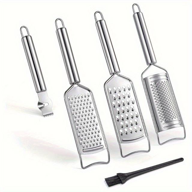 TEMU Cheese Grater Lemon Stainless Steel Grater With Handle Set Household Creative Vegetable Grater For Vegetable, Fruit, Chocolate Kitchen Gadgets