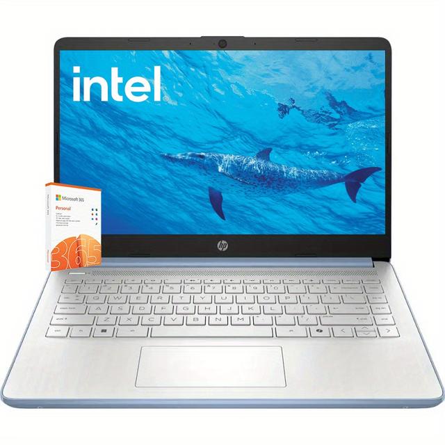TEMU 14" Hd Led Ultra Light Laptop With 1-year , Intel Processor , 4gb , 128gb Ufs, Webcam, , , Home Mode, Sky Blue