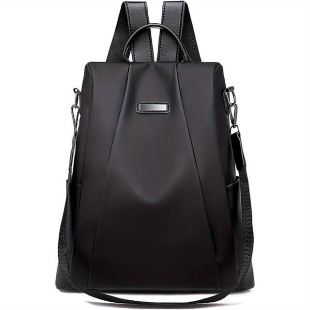 TEMU Women' & Unisex Lightweight Anti-theft Travel Backpack With Design, Adjustable Shoulder Straps & Zippered Compartments - Nylon Bookbag For,, Commuting - Ideal Gift ()