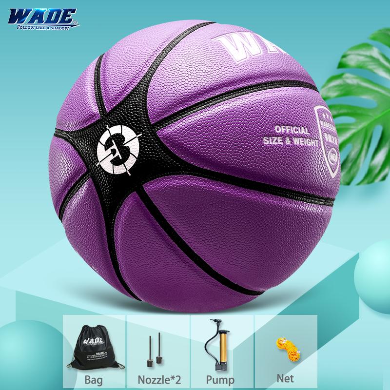 TEMU Purple Original For Basketball Ball For Indooroutdoor Ball For Genuine Unisex Soft High Elasticity Free Air Pump