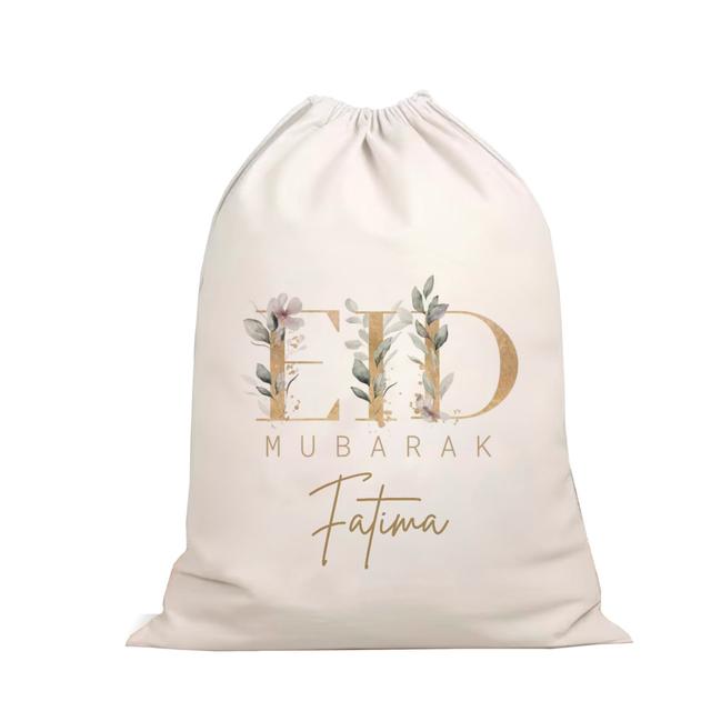 TEMU Personlig Present till /Honom – Anpassade Namn Godispåsar | Glad Eid Al-Fitr Muslimsk Islamisk Ramadan Kareem Välkomstskylt, Presentask till Familj och