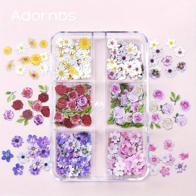 TEMU 180pcs Per Box Of Wood Flower Chips For Filling With Epoxy Resin, Ideal For Jewelry Art And Crafts For Valentine's Day Gifts