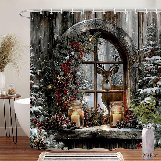 TEMU A Printed Shower Curtain Ideal For Home Bathrooms