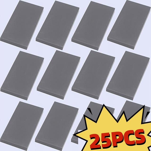 TEMU 25 Stück LEGE 2x4 Niedrige Wand Flachsteine Kompatibel mit -Marken MOC Steinen 87079 Langlebiges ABS Material Ideal für DIY Garten ländliche Szenen Geburtstagsgeschenk für Jugendliche