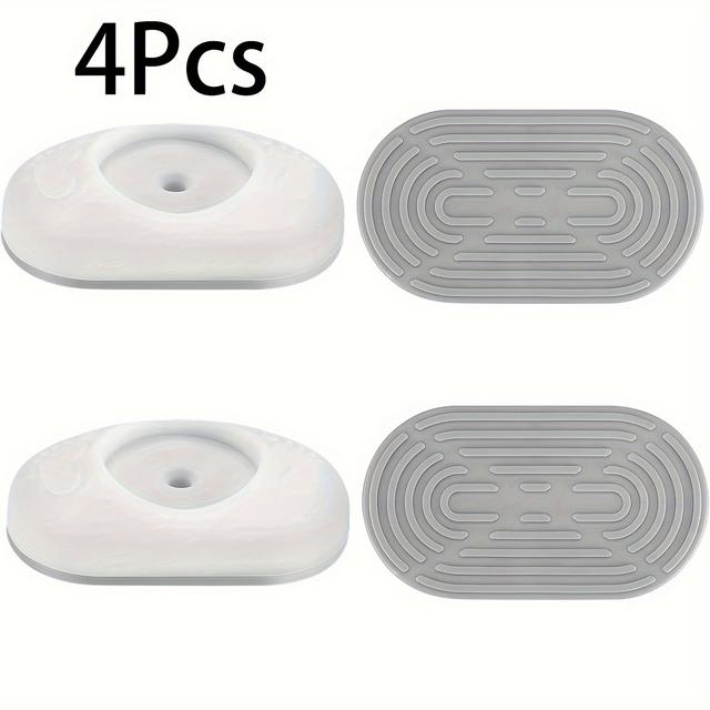 TEMU 4pcs Drilling-free Safety Pads - , Pet & Stair Protection For , Durable Plastic, No Drilling Required, For Interior, Doors, Pads