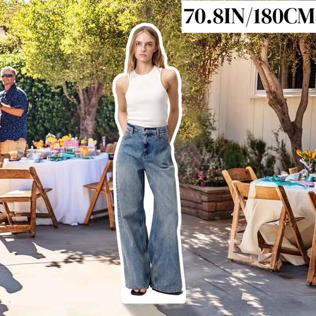 TEMU Custom Hd-printed Personalized Cutout Standup - Custom Photos, High-resolution Full-, Trendy Party Decor For Outdoor Celebrations, Bridal Showers & Patio Events, , Durable Pvc Material