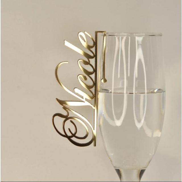 TEMU Personalized Acrylic Card | Custom Laser-cut Name Setting | Elegant Wedding Table Decor | Battery- Seating Accessory | Christmas And , Formal Dining Accessory | Stylish Font | Golden Acrylic