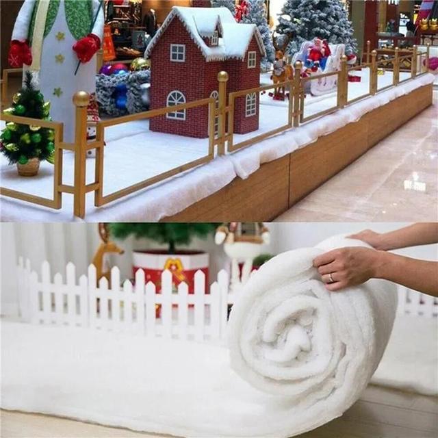 TEMU White Snow Mat For Winter Decor, Perfect For Christmas Tree Skirts, Holiday Crafts, Snowball Battles, Photo Backgrounds, And Easy To Store And Reuse.