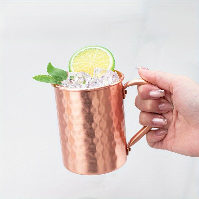TEMU 1/2pcs Gift Moscow Mule Mugs, Copper Cups Cylindrical Shape Handcrafted