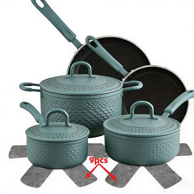 TEMU A Set Of 9 , Scratch-resistant Mats Pots, Pans, And Cookware.