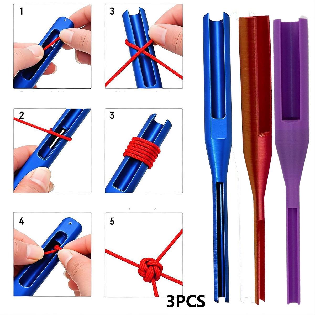 TEMU Juego de 3 Herramientas para Nudos Rápidos, Enhebrador de Plástico para Enhebrar Fácilmente, Aguja Guía para Principiantes, Ideal para Macramé, Abalorios, Hacer Pulseras, Joyería DIY y Costura
