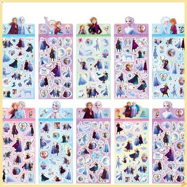 TEMU 6 st/8 st Frozen Prinsessa Stickers | Slumpmässigt Sortiment - Dekoration för pyssel och journal, Kreativ Gåva, Engångs Pappersstickers