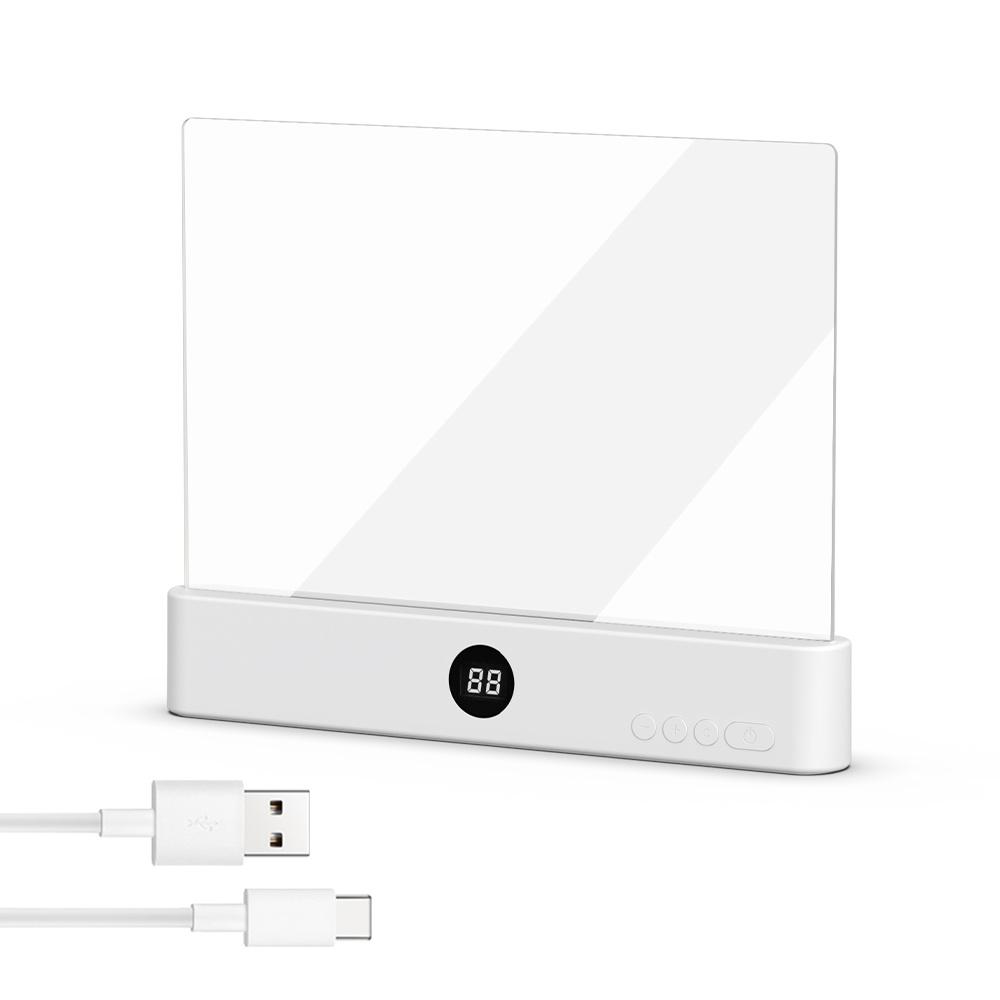 TEMU 1pc -one Led Tablet Reading Light And Night Light - Usb Charging, Eye-protecting, Adjustable Brightness And Color Temperature, Automatic Timer, Soft Night Light Bedroom Use