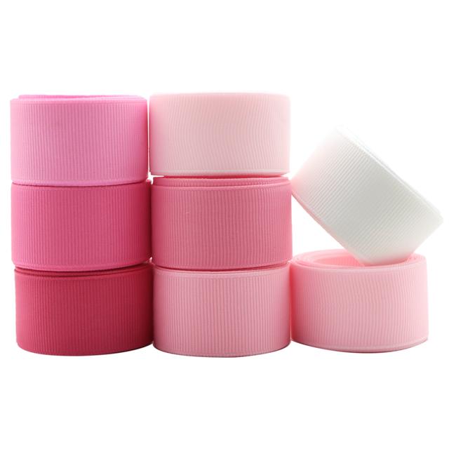 TEMU 16 Yards/set, 1 Inch/25mm X /color Gradient Color Grosgrain Ribbon Set For Gift Wrapping Ribbon Holiday Diy Craft Ribbons For Home Party Decor