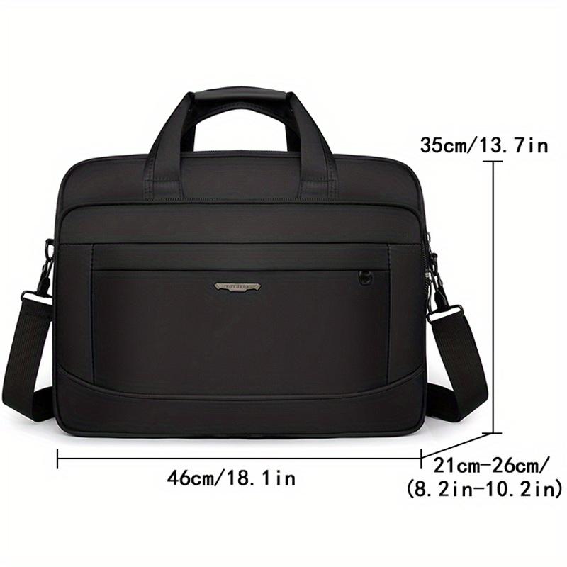 TEMU 16-inch, 17-inch, 18-inch Computer Bag Laptop Bag Briefcase Large Capacity With 5 Compartments, Men's Crossbody Bag