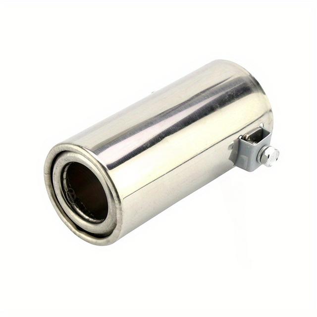 TEMU 1pc Universal Vehicle Exhaust Tip - Stainless Steel Decorative Tailpipe Trim For Van