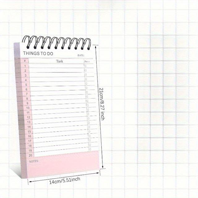 TEMU دفتر قائمة المهام - دفتر التخطيط اليومي، قابل للتمزيق، محمول، مناسب للمكتب، هدايا مكتبية، منظم مهام، قرطاسية مدرسية، قرطاسية مكتبية، مذكرة، مخطط