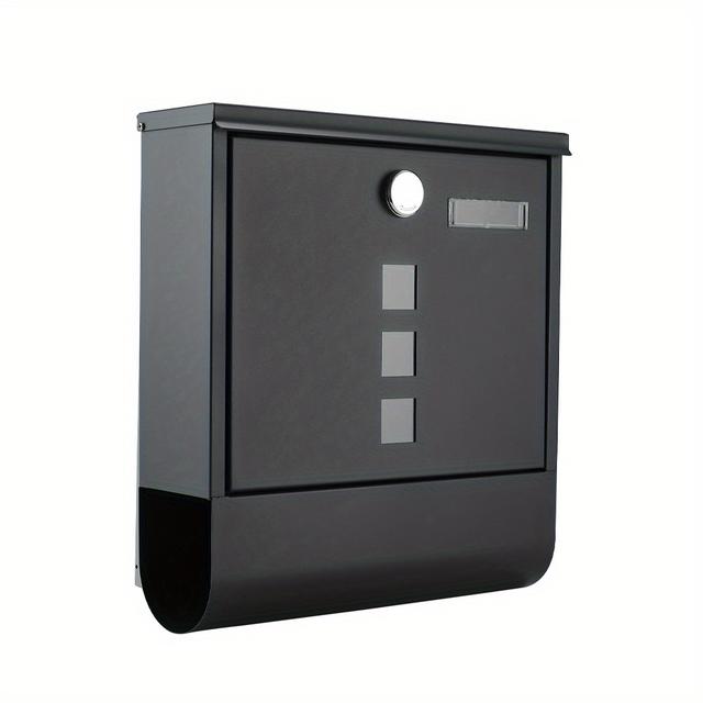 TEMU Lockable Wall-mount Outside Letter Shipping Post Box Post Mail Box Metal