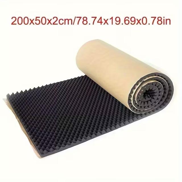 TEMU 200x50x2cm Soundproofing Foam Pad, Subwoofer Mat, Auto Accessories