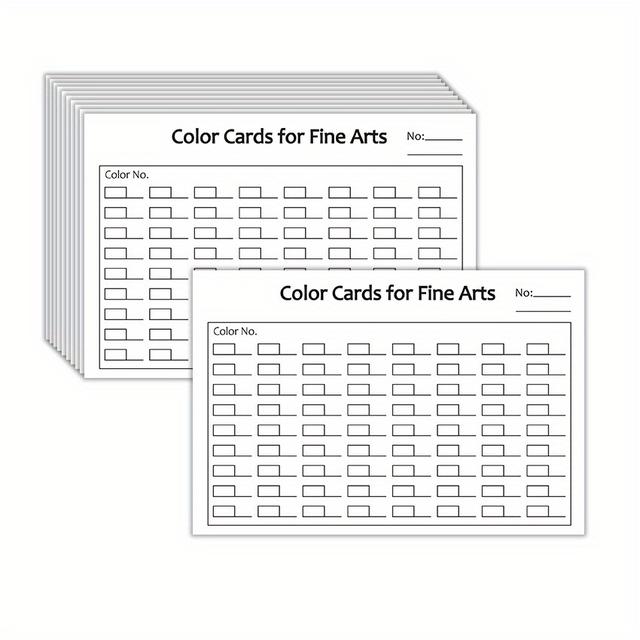 TEMU Filling Cards For Art Students, Double-sided Design, Color Pencils, Watercolor Pens, Marker Pens Color Filling Cards