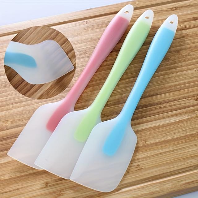 TEMU 3pcs Silicone Scraper Set, Heat-resistant, Silicone Scraper, Jam Disperser, Mixer, Mixing And Baking Tools, Kitchen Supplies, Suitable Cooking, Baking, Dishwasher