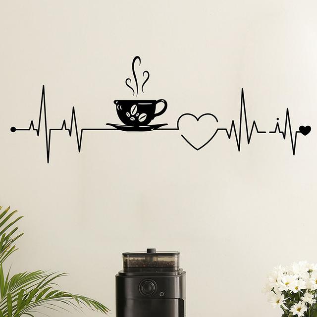 TEMU Creative Coffee Cup Stickers For Decorating Walls In Cafes And Tea Shops