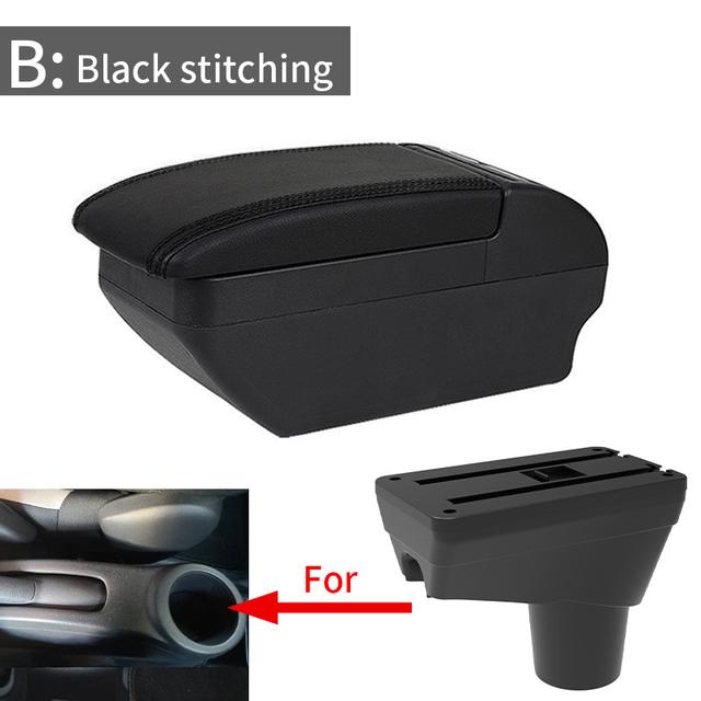 TEMU Black Abs Armrest Storage Box With Hidden Cup Holder For Aygo X 2021 To 2024 Parts Back Electroplating Car Elbow Bracket