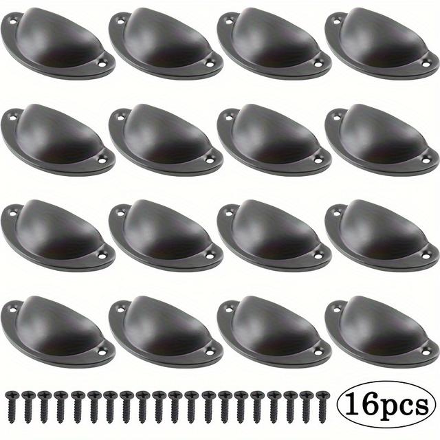 TEMU 16 Pack Vintage Cupboard Drawer Pulls, Handle For Cabinets, Wardrobes, Dressers - Iron Construction, Painted End, Includes Mounting Hardware And Screws