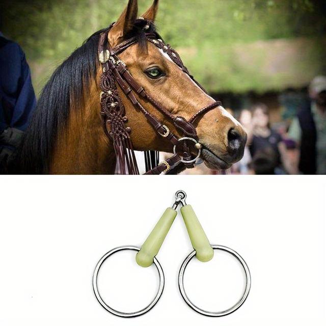 TEMU A Single Stainless Steel -flavored Bit, Rubber-coated Stainless Steel -flavored , -flavored Iron Bit, Equestrian Supplies, O-ring
