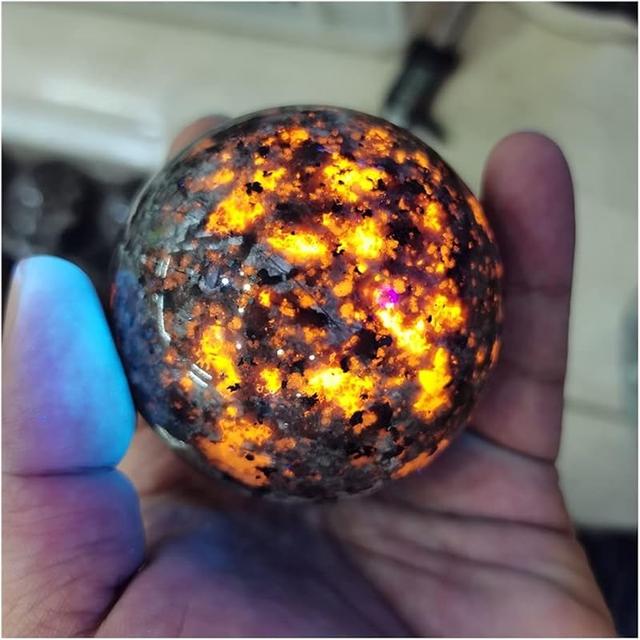 TEMU Flame Stone Ball Ultraviolet Ball Containing Fluorescent Home Decor Holiday Gift
